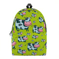 Cartoon Smiley Cow Pattern Print School Backpack