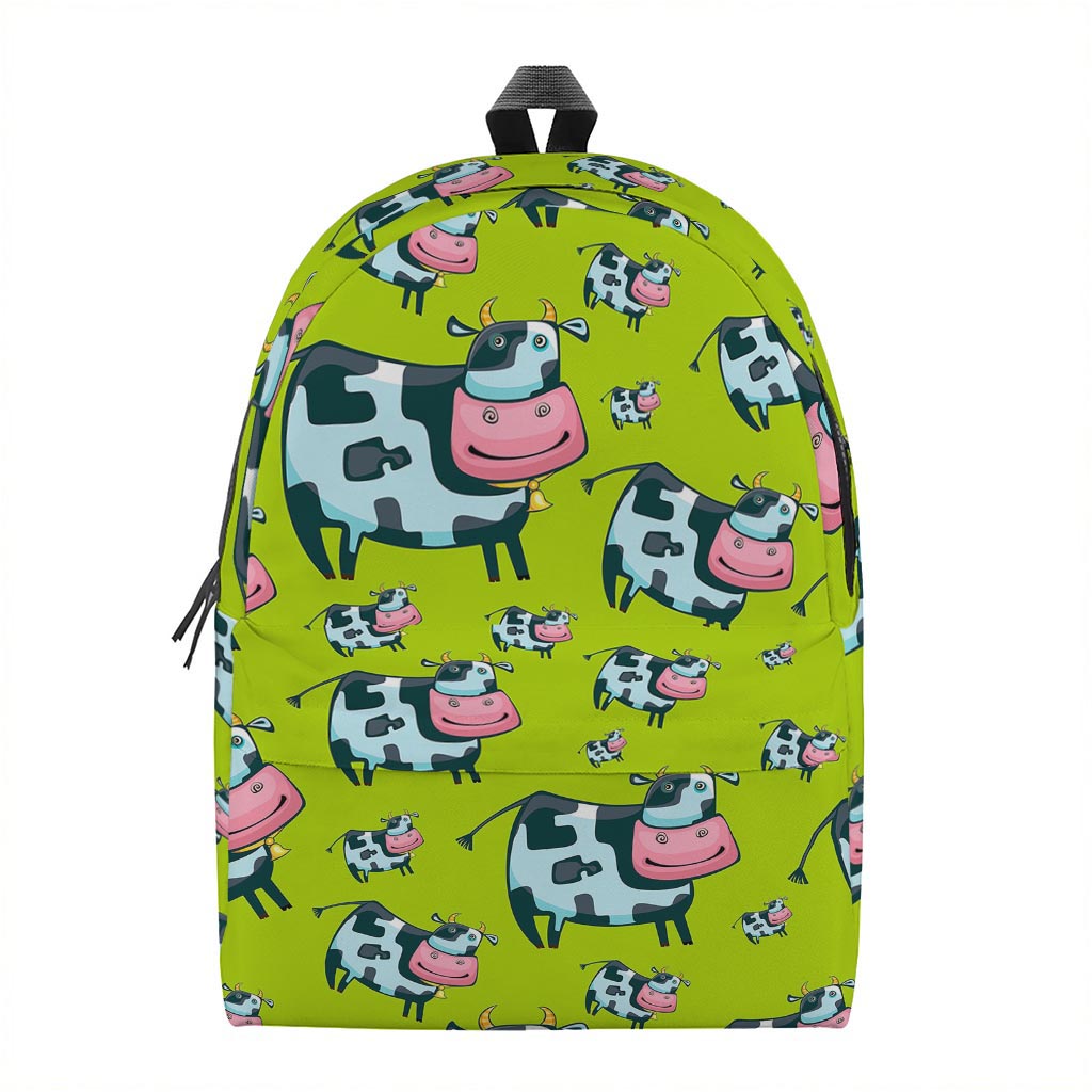 Cartoon Smiley Cow Pattern Print Backpack