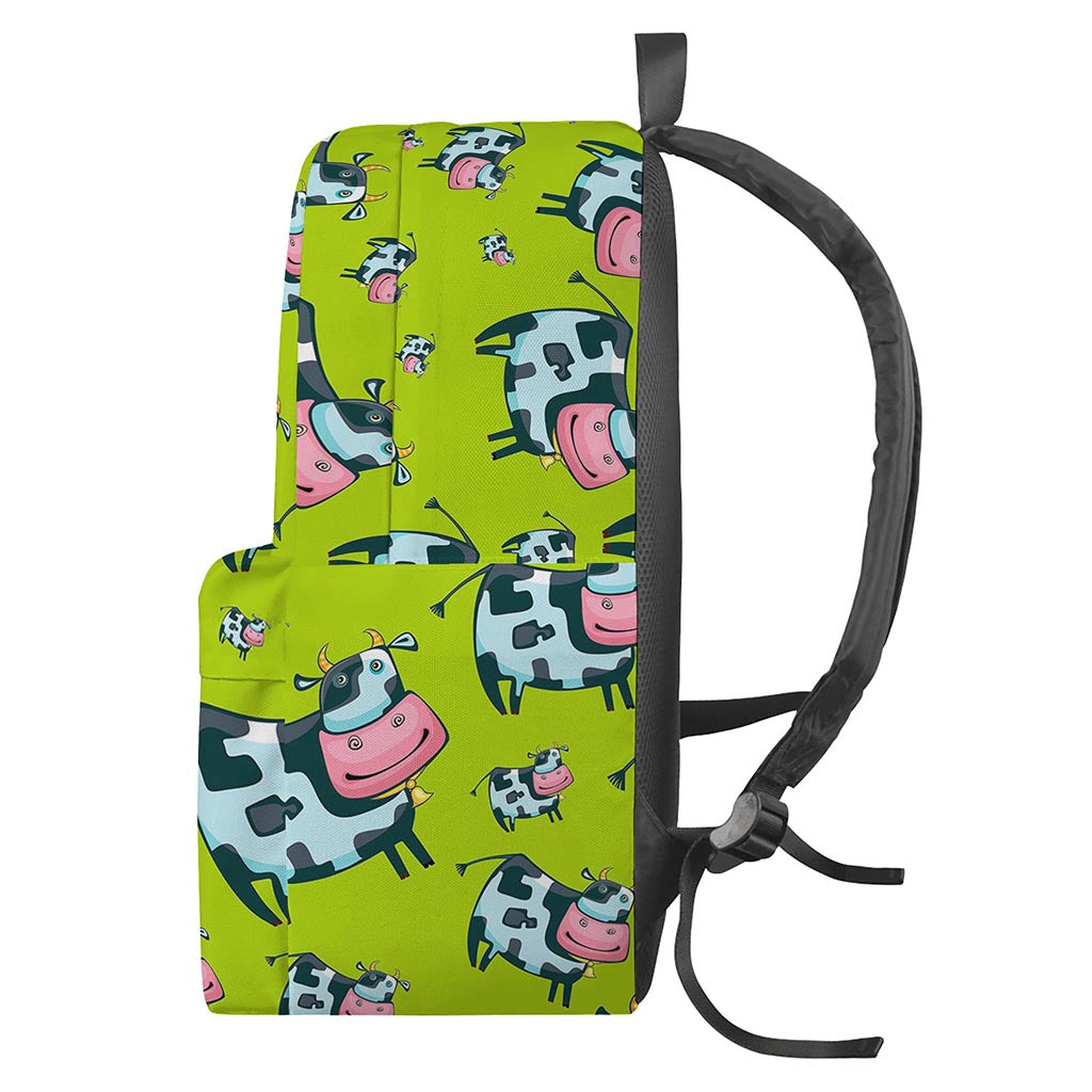 Cartoon Smiley Cow Pattern Print Backpack