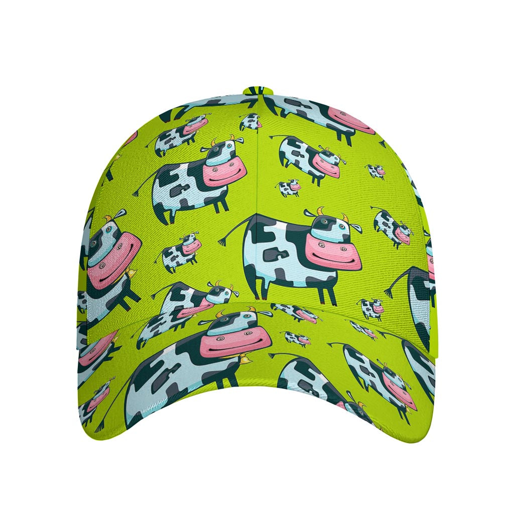 Cartoon Smiley Cow Pattern Print Baseball Cap