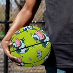 Cartoon Smiley Cow Pattern Print Basketball
