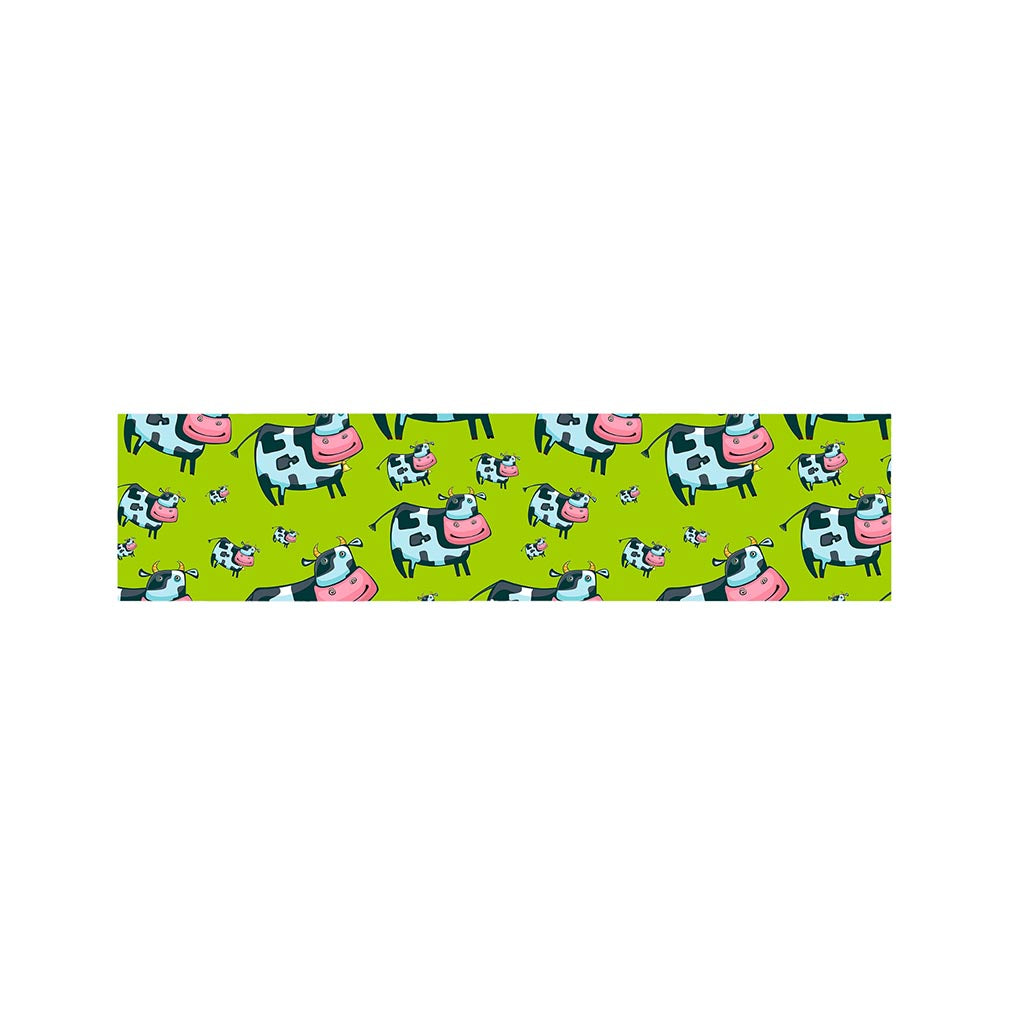 Cartoon Smiley Cow Pattern Print Bed Runner