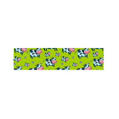Cartoon Smiley Cow Pattern Print Bed Runner