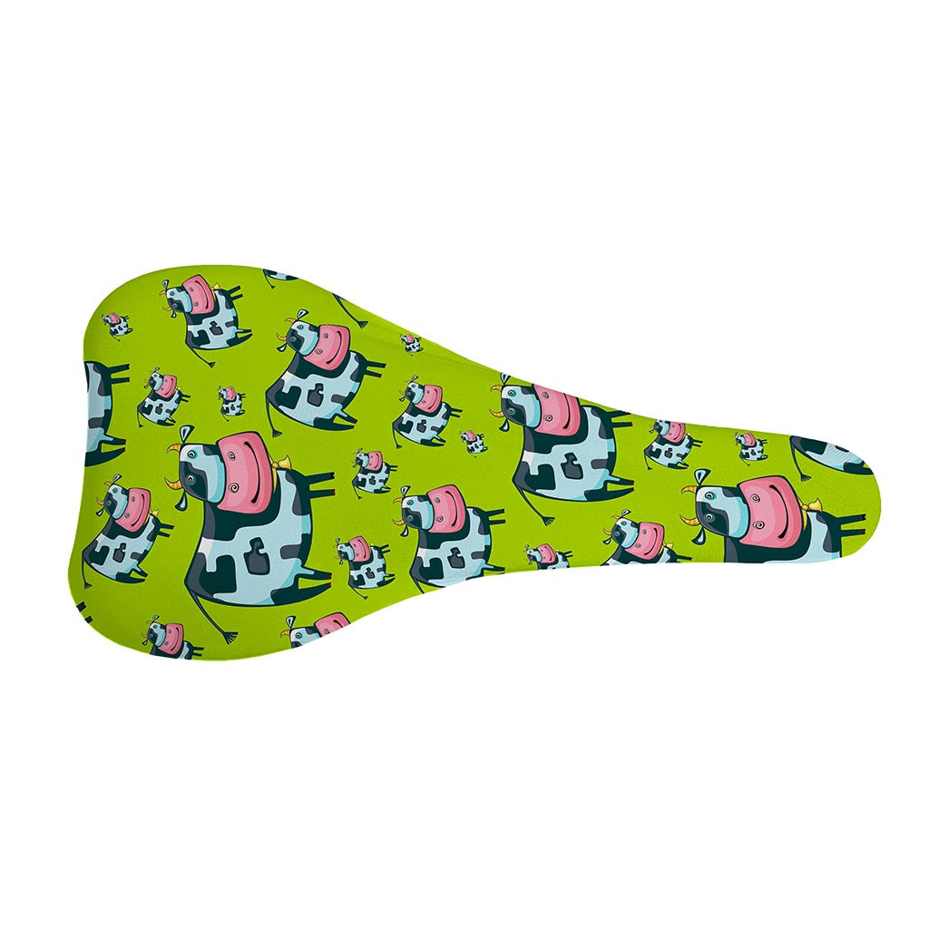 Cartoon Smiley Cow Pattern Print Bicycle Seat Cover
