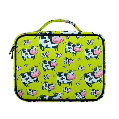 Cartoon Smiley Cow Pattern Print Briefcase Bible Bag