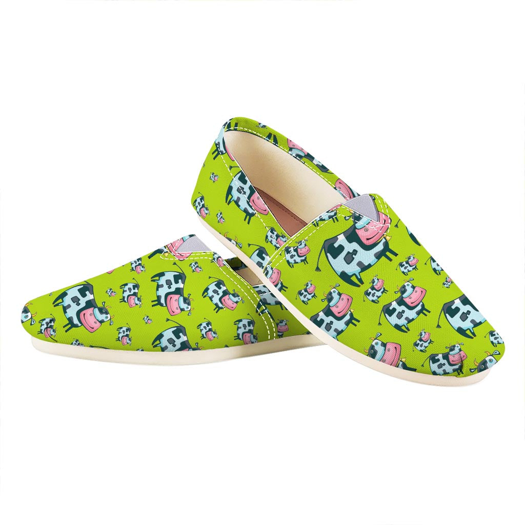Cartoon Smiley Cow Pattern Print Casual Shoes