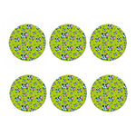 Cartoon Smiley Cow Pattern Print Coaster Set