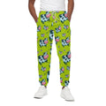 Cartoon Smiley Cow Pattern Print Cotton Sweatpants