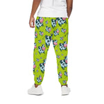 Cartoon Smiley Cow Pattern Print Cotton Pants