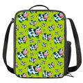 Cartoon Smiley Cow Pattern Print Crossbody Lunch Bag