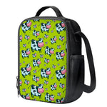 Cartoon Smiley Cow Pattern Print Crossbody Lunch Bag
