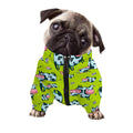 Cartoon Smiley Cow Pattern Print Dog Zip Up Jacket