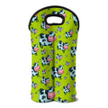 Cartoon Smiley Cow Pattern Print Double Neoprene Wine Tote