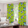 Cartoon Smiley Cow Pattern Print Extra Wide Grommet Curtains