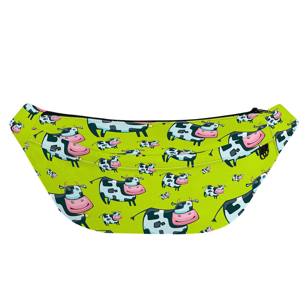 Cartoon Smiley Cow Pattern Print Fanny Pack