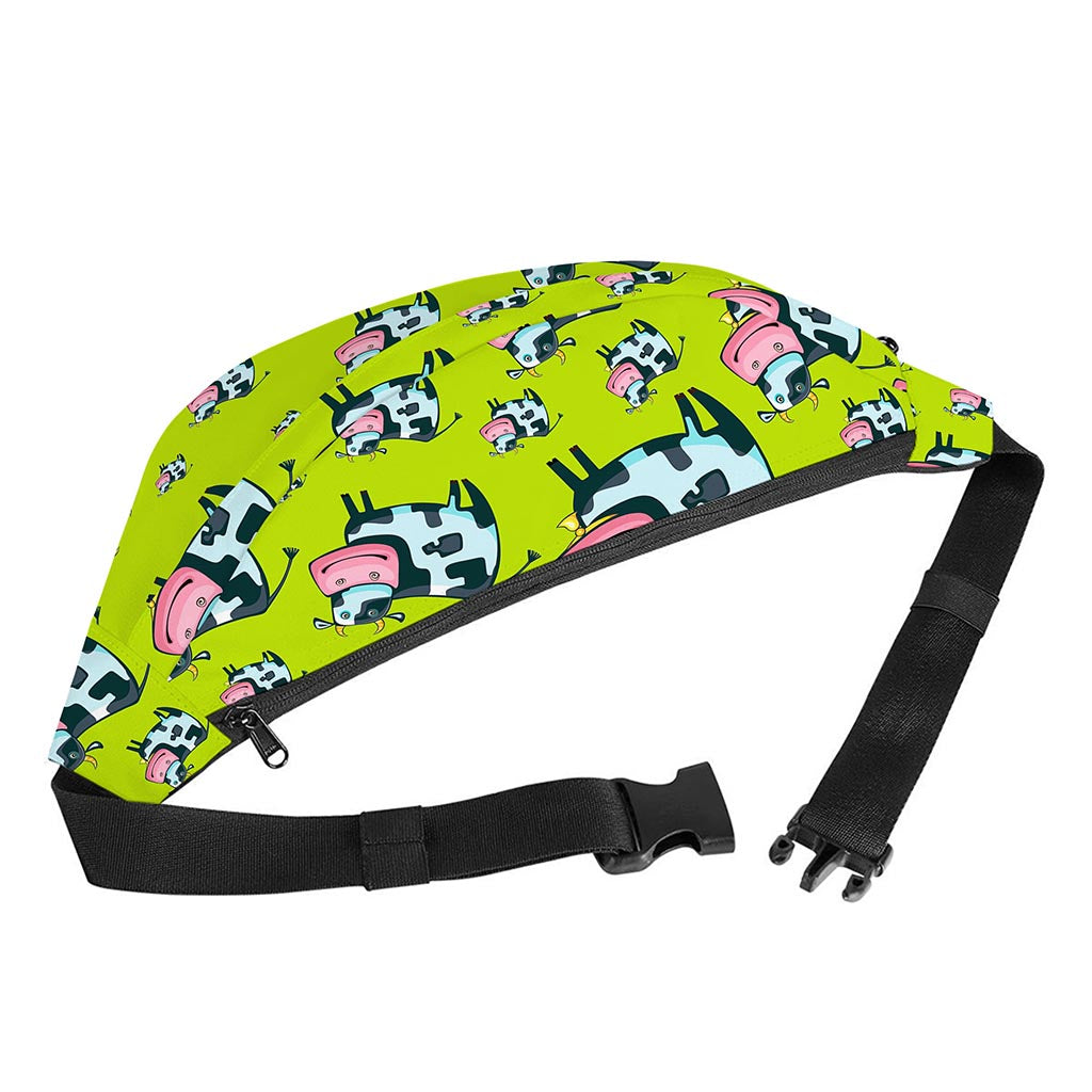 Cartoon Smiley Cow Pattern Print Fanny Pack
