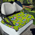 Cartoon Smiley Cow Pattern Print Golf Cart Seat Cover