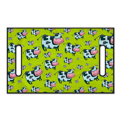 Cartoon Smiley Cow Pattern Print Golf Cart Seat Cover