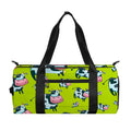 Cartoon Smiley Cow Pattern Print Gym Bag