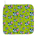 Cartoon Smiley Cow Pattern Print Hand Towel