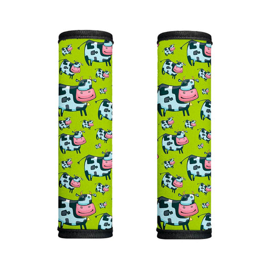 Cartoon Smiley Cow Pattern Print Handle Covers