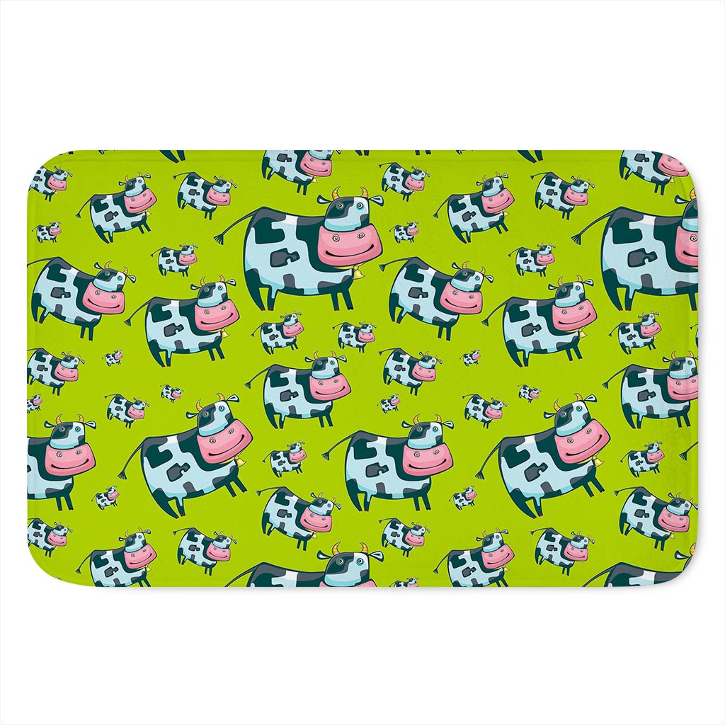 Cartoon Smiley Cow Pattern Print Indoor Door Mat