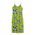 Cartoon Smiley Cow Pattern Print Jersey Midi Cami Dress