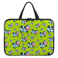 Cartoon Smiley Cow Pattern Print Laptop Sleeve With Handle
