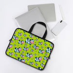 Cartoon Smiley Cow Pattern Print Laptop Sleeve With Handle