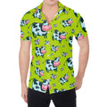 Cartoon Smiley Cow Pattern Print Men's Shirt