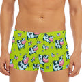 Cartoon Smiley Cow Pattern Print Men's Short Boxer Briefs
