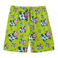 Cartoon Smiley Cow Pattern Print Men's Swim Trunks