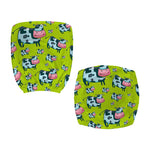 Cartoon Smiley Cow Pattern Print Office Chair Cover