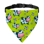 Cartoon Smiley Cow Pattern Print Over The Collar Dog Bandana