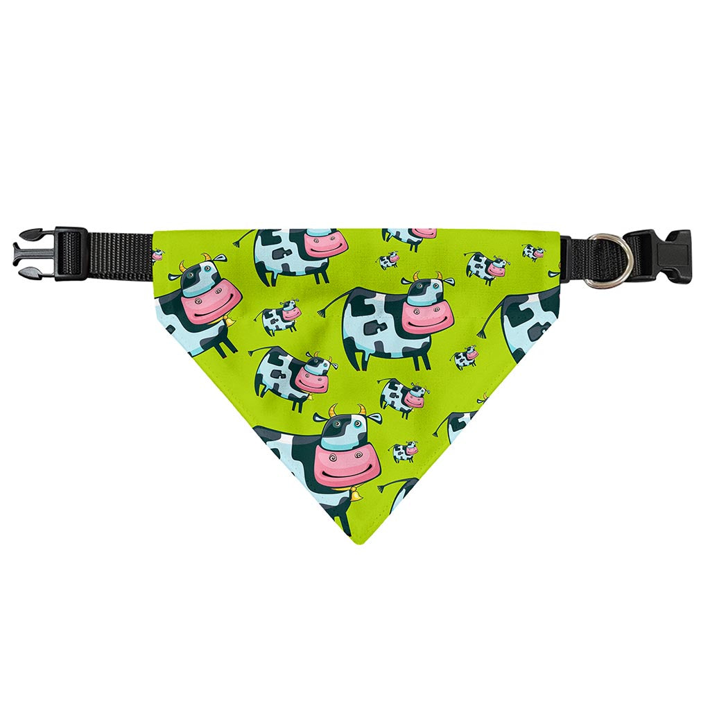 Cartoon Smiley Cow Pattern Print Over The Collar Dog Bandana