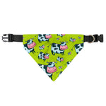 Cartoon Smiley Cow Pattern Print Over The Collar Dog Bandana