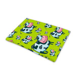 Cartoon Smiley Cow Pattern Print Pet Cooling Mat Cover