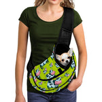 Cartoon Smiley Cow Pattern Print Pet Sling Carrier