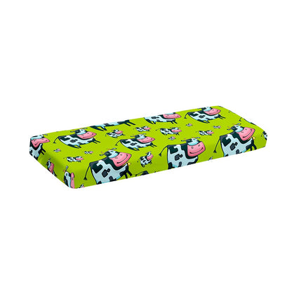 Cartoon Smiley Cow Pattern Print Piano Keyboard Cover
