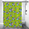 Cartoon Smiley Cow Pattern Print Premium Shower Curtain