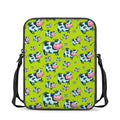 Cartoon Smiley Cow Pattern Print Rectangular Crossbody Bag