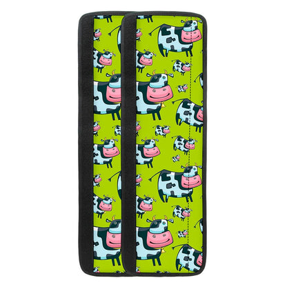 Cartoon Smiley Cow Pattern Print Refrigerator Handle Covers