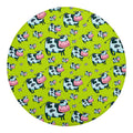 Cartoon Smiley Cow Pattern Print Round Blanket