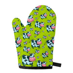 Cartoon Smiley Cow Pattern Print Single Oven Mitt
