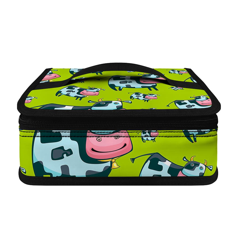 Cartoon Smiley Cow Pattern Print Small Lunch Bag