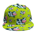 Cartoon Smiley Cow Pattern Print Snapback Cap