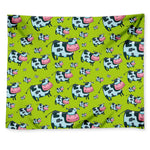 Cartoon Smiley Cow Pattern Print Tapestry