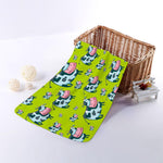 Cartoon Smiley Cow Pattern Print Towel
