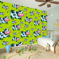 Cartoon Smiley Cow Pattern Print Wall Sticker