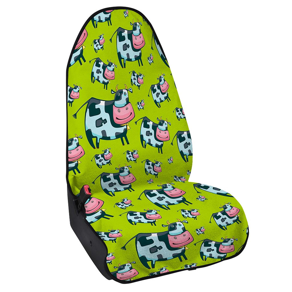 Cartoon Smiley Cow Pattern Print Waterproof Car Seat Cover